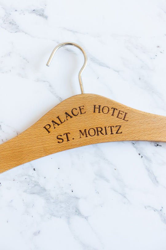 rare 1940s palace hotel st. moritz guest suite hanger