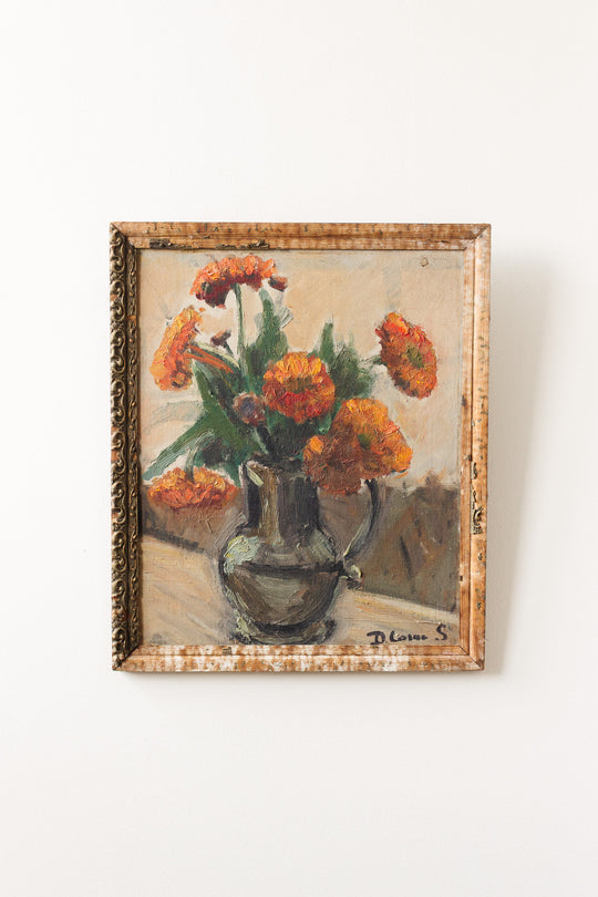 des fleurs sur le comptoir