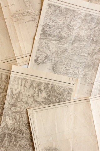 19th century French topographic maps