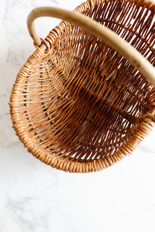 antique french willow panier