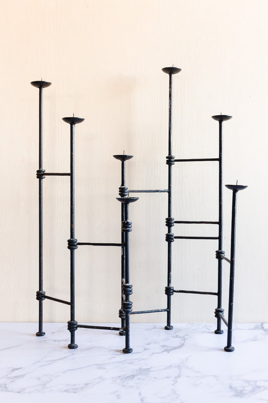 rare 1960s brutalist articulating floor candelabra