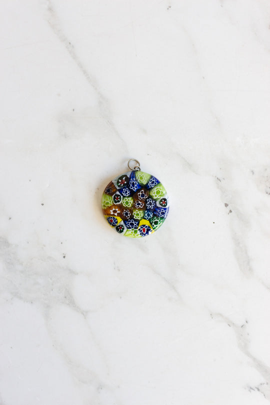 vintage Italian Murano millefiori pendant