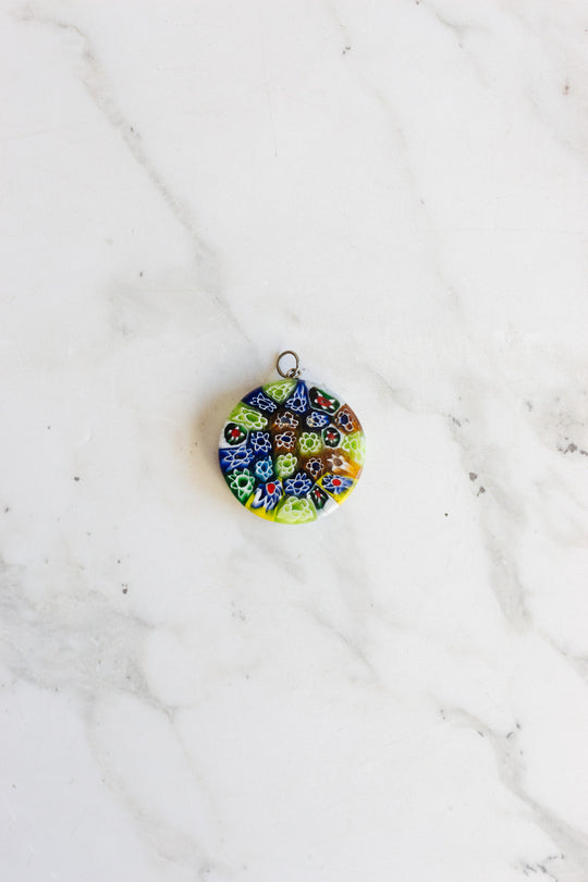 vintage Italian Murano millefiori pendant