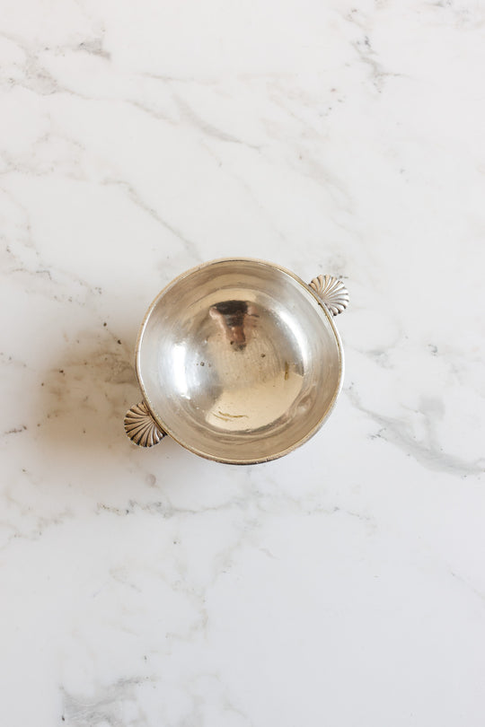 antique french cristofle monogrammed "HC" candy dish