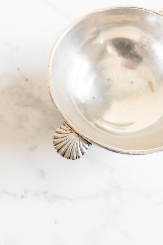 antique french cristofle monogrammed "HC" candy dish