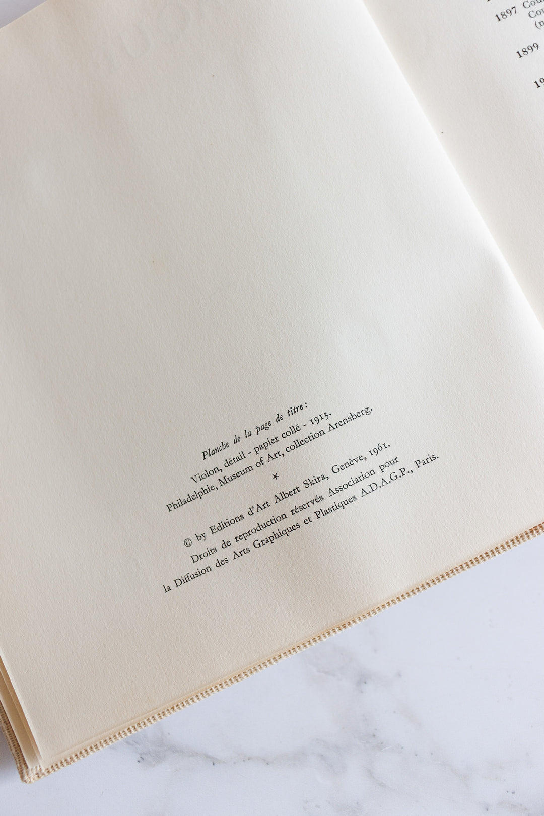 "braque" by Éditions d'art Albert skira vintage book