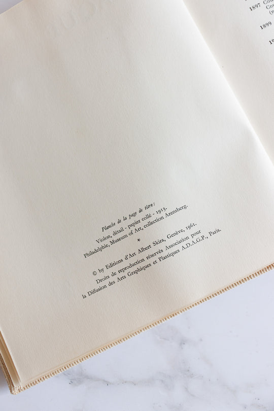 "braque" by Éditions d'art Albert skira vintage book