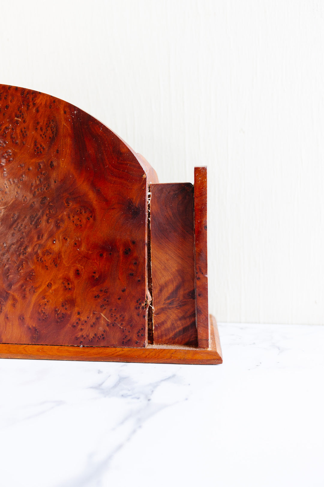 rare 1930s French burl elm wood desk set