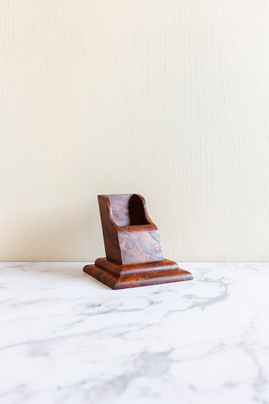 rare 1930s French burl elm wood desk set