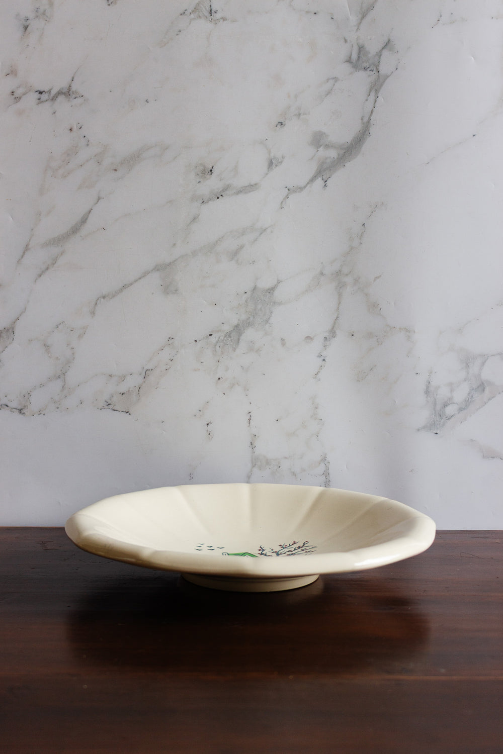 rare art deco digoin sarreguemines shallow serving dish