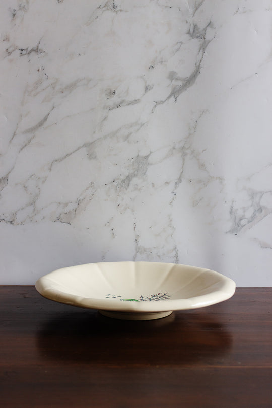 rare art deco digoin sarreguemines shallow serving dish