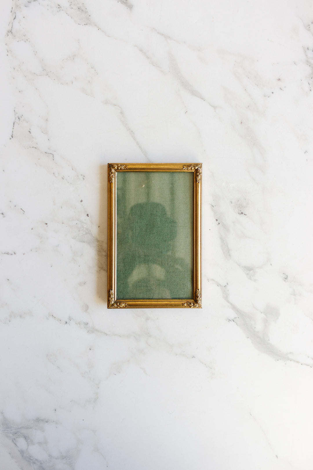 vintage french brass photo frame with floral detailing