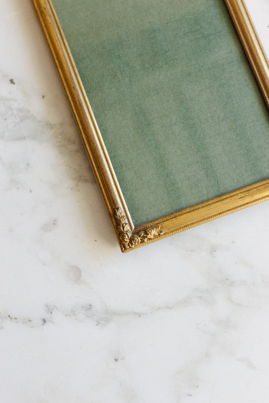 vintage french brass photo frame with floral detailing