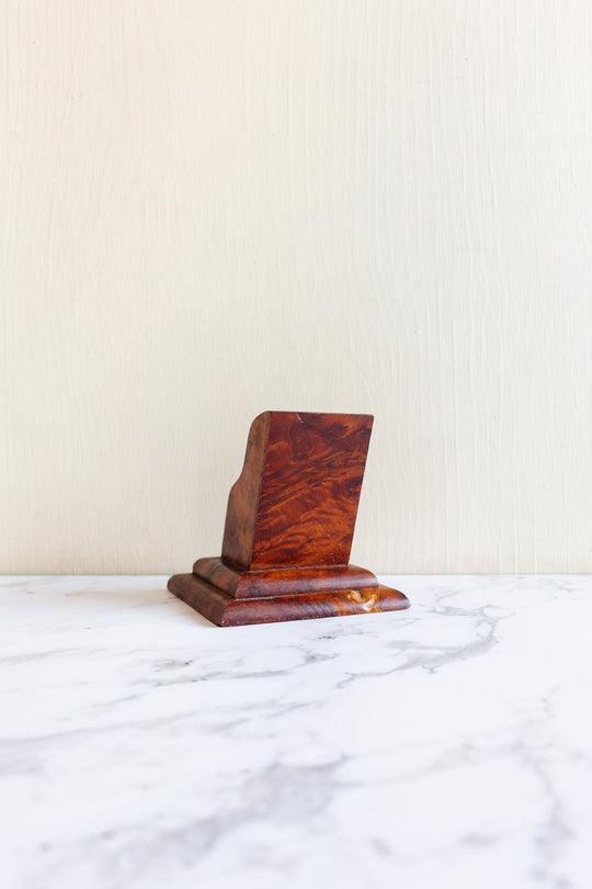 rare 1930s French burl elm wood desk set