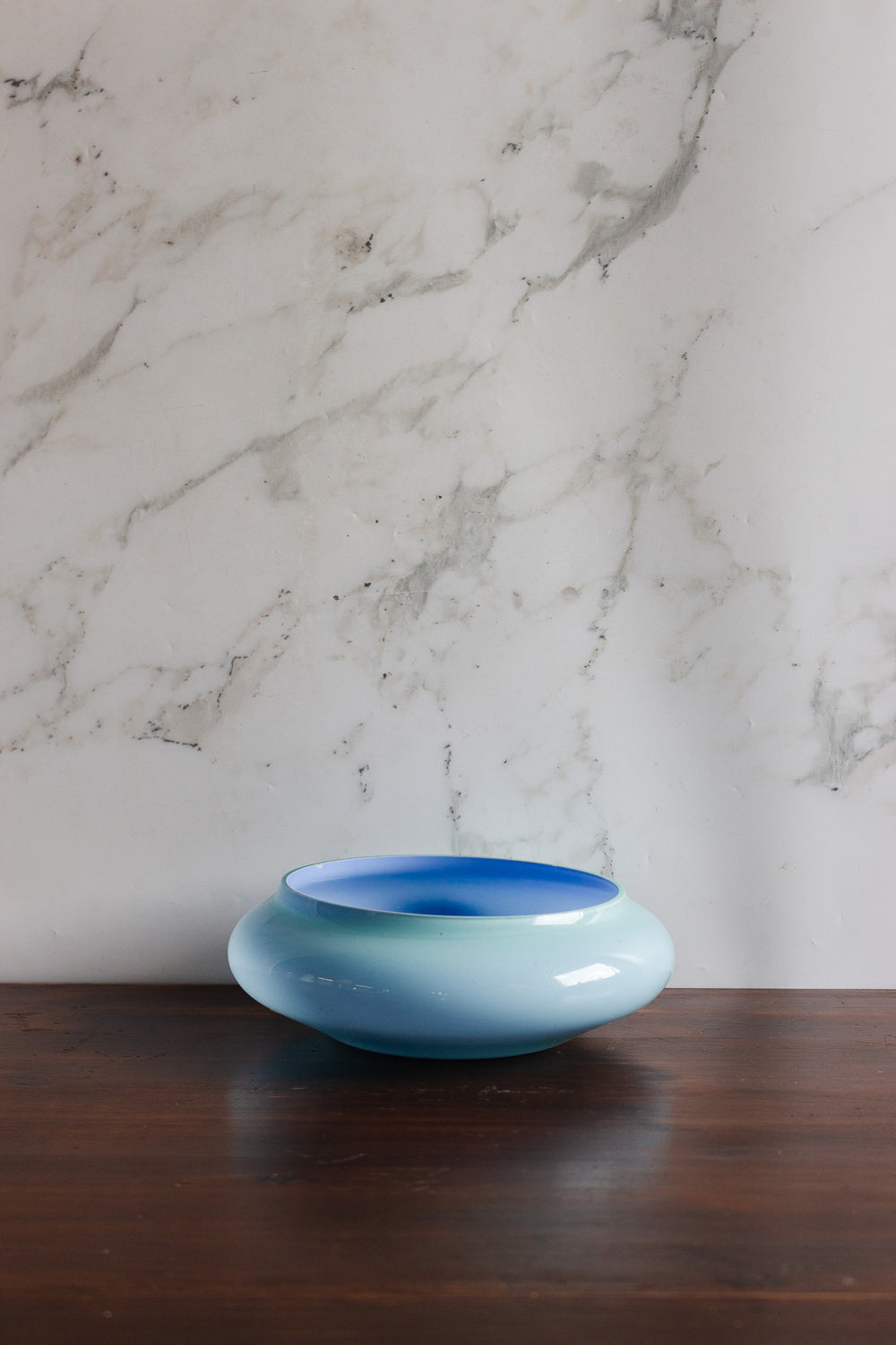 vintage french blue opaline bowl