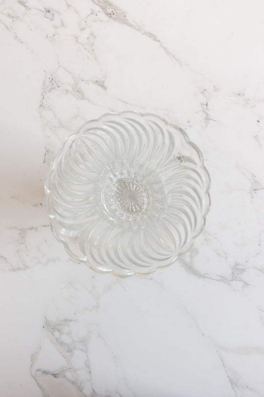 heavy vintage french cristal d'arques flared vase