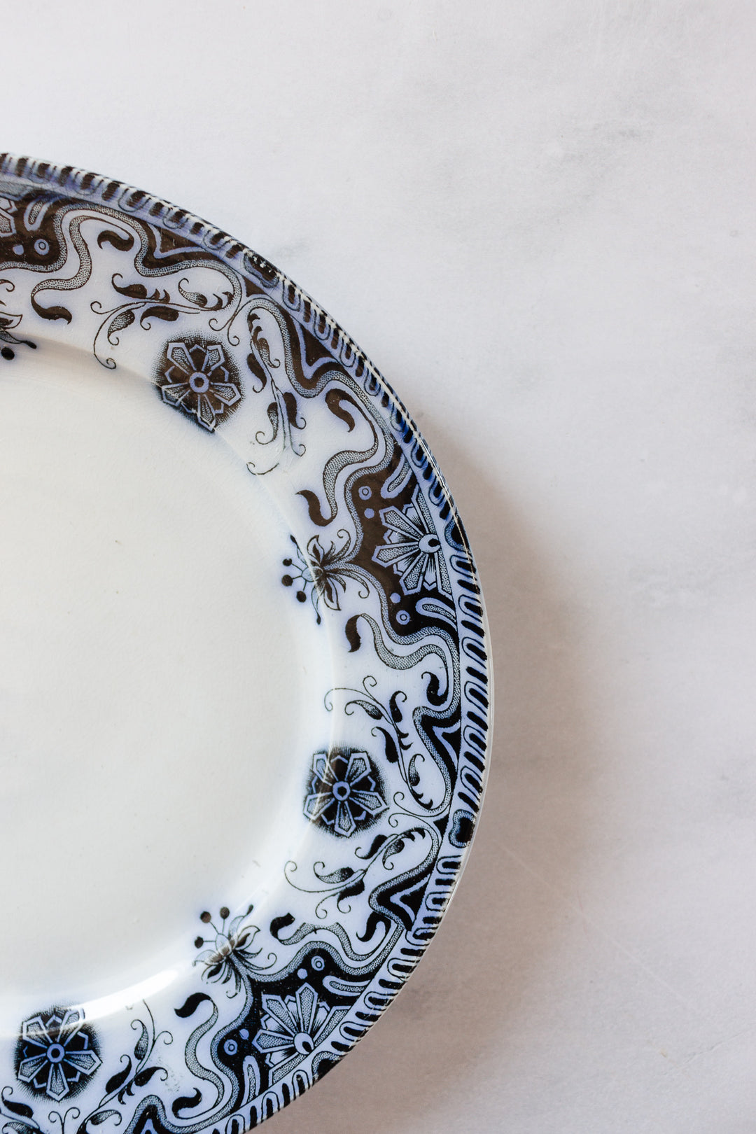 42 piece antique french badonviller dish set