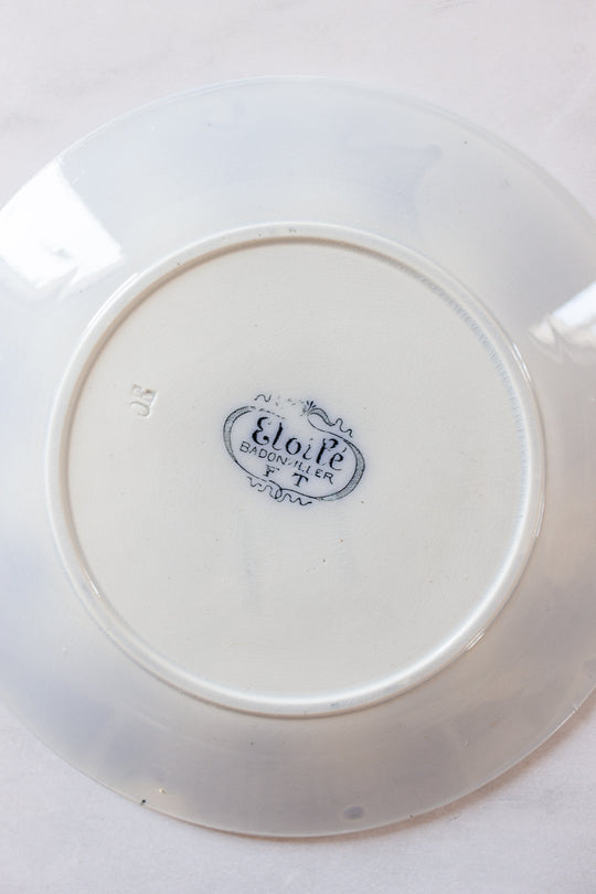 42 piece antique french badonviller dish set