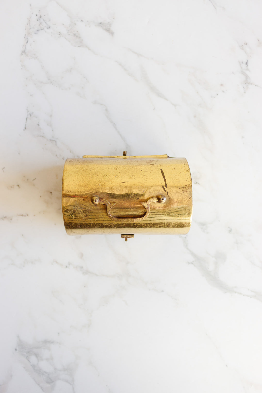 vintage french brass chest