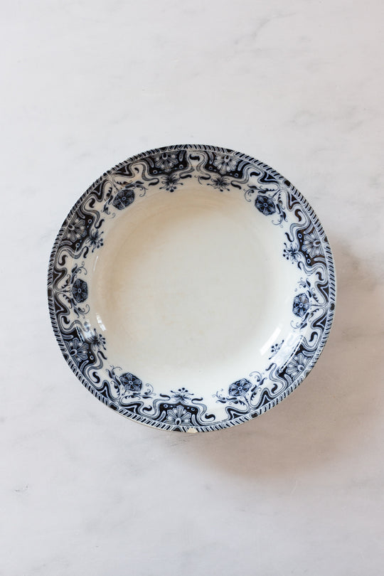 42 piece antique french badonviller dish set