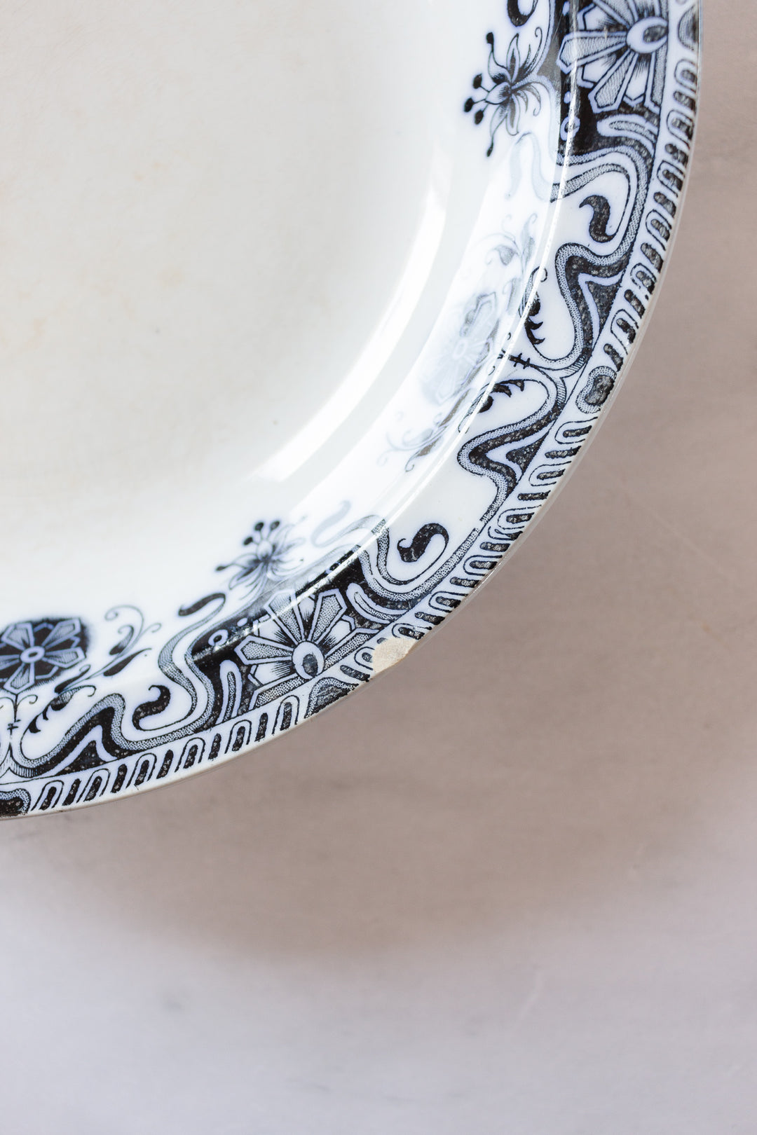 42 piece antique french badonviller dish set