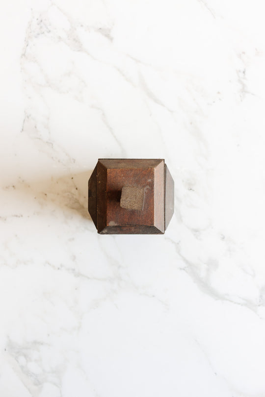 trio of vintage french wooden kitchen cannisters: café, poivre, épices