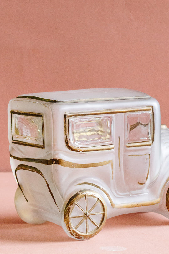 rare 1800s antique glass automobile candy jar