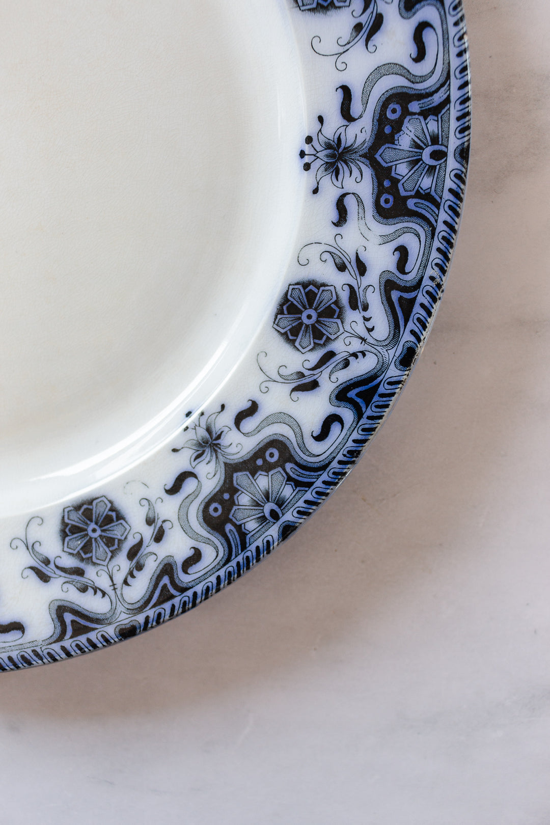 42 piece antique french badonviller dish set