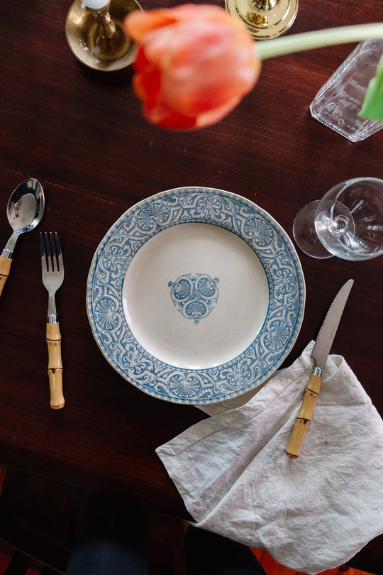 antique french Creil et Moneteau "labrador" dinner plates