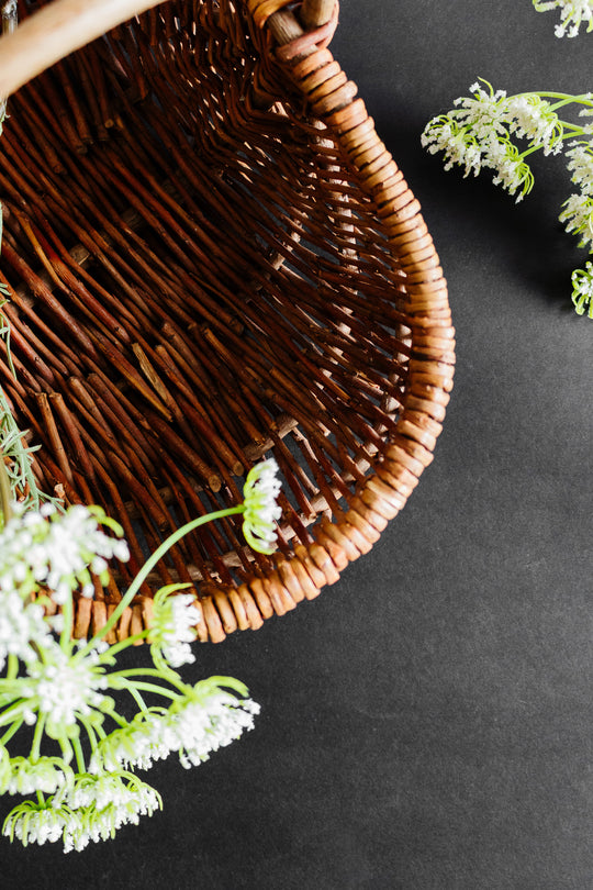 antique french willow panier
