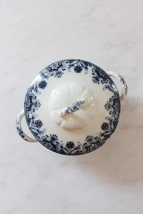 42 piece antique french badonviller dish set