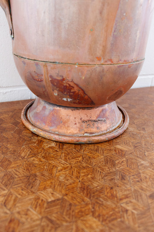 vintage french oversized copper vessel