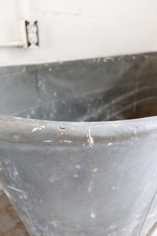 19th century French zinc tub