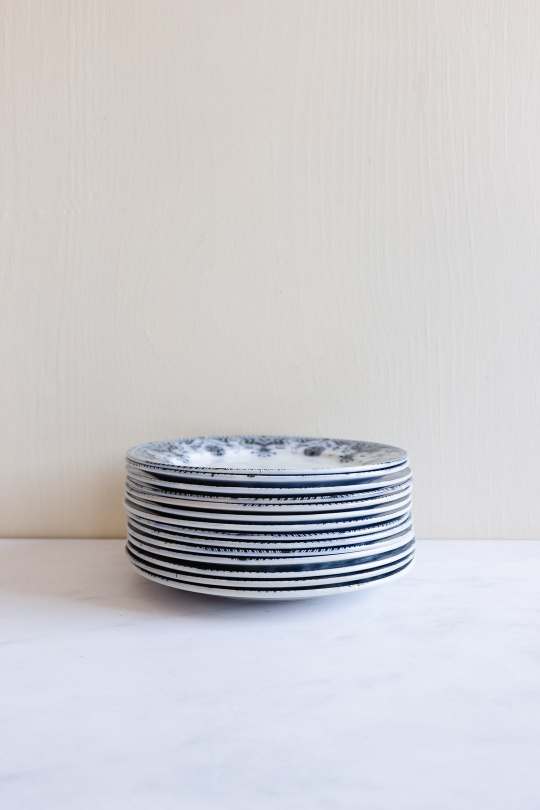 42 piece antique french badonviller dish set