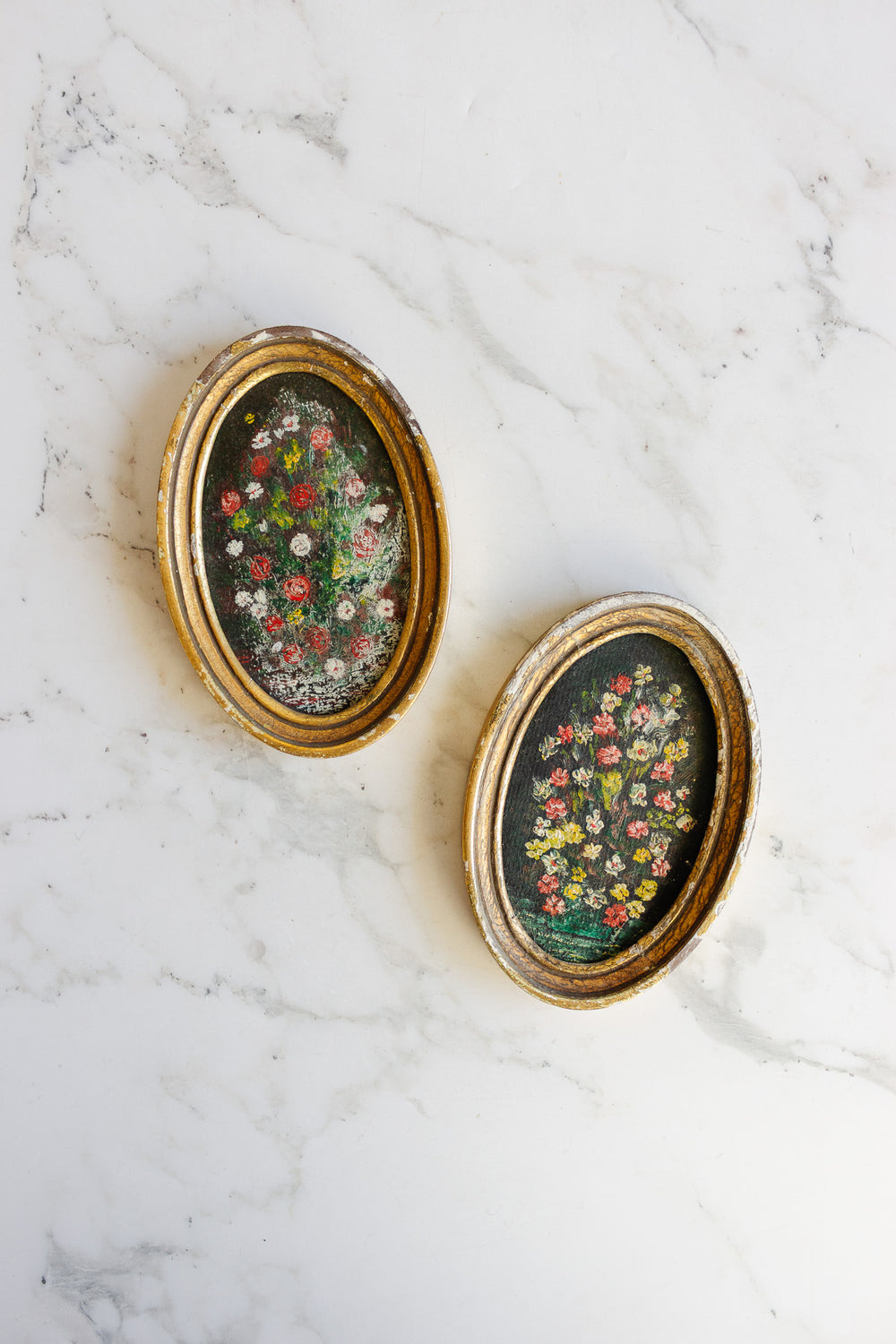 fleurs en ovale