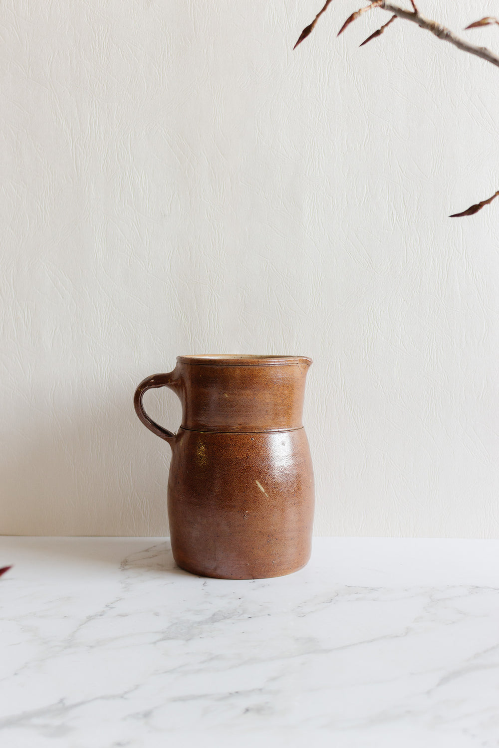 antique quintessentially french stoneware pitcher