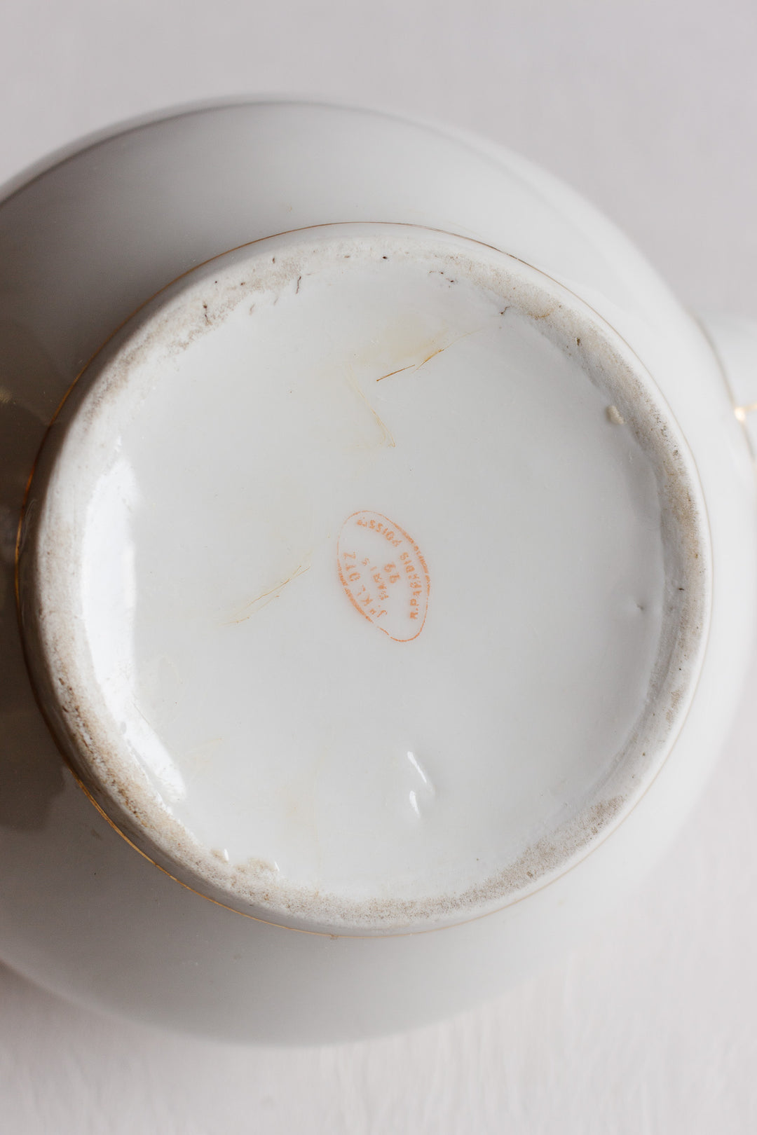 19th century limoges porcelain monogrammed teapot