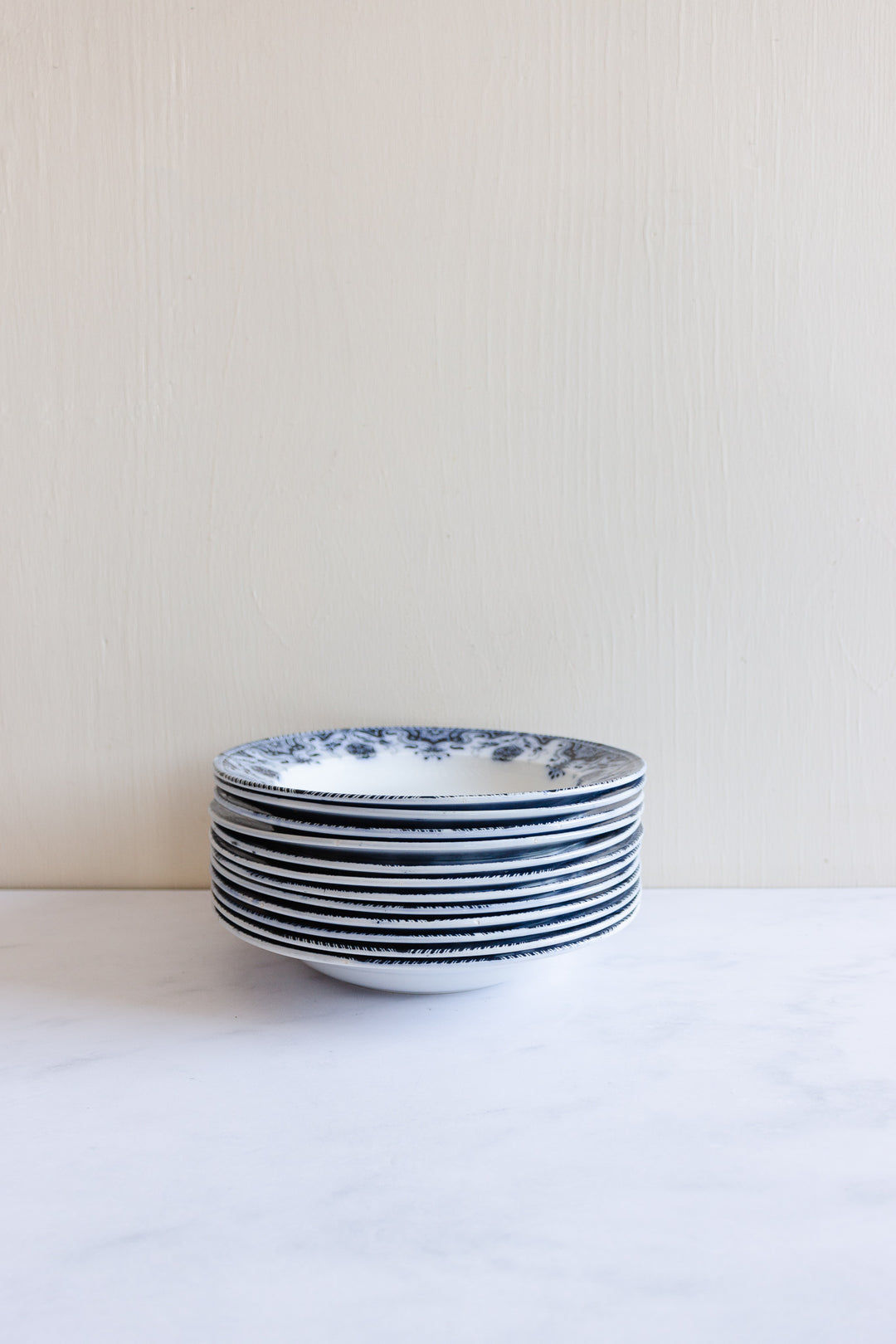 42 piece antique french badonviller dish set