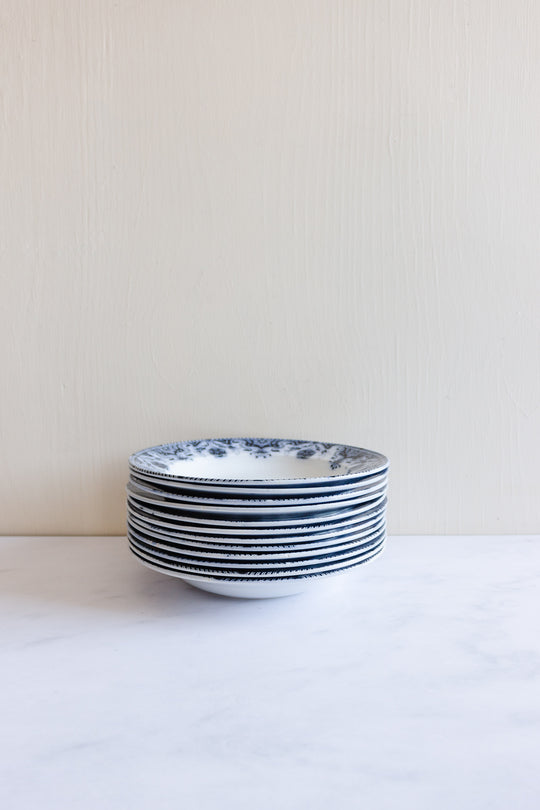 42 piece antique french badonviller dish set