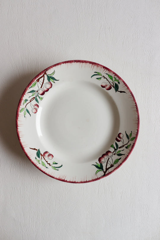 1930s digoin sarreguemines "cérises" cake plate