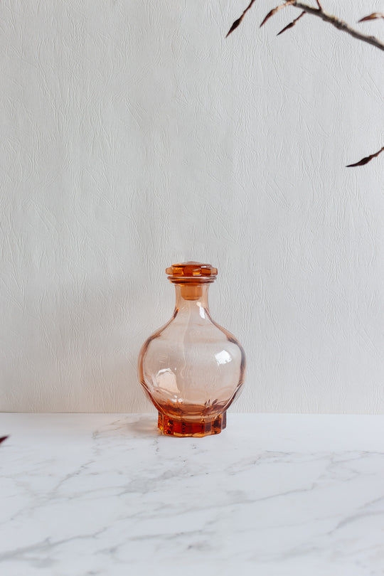1950s french pink rosaline decanter set