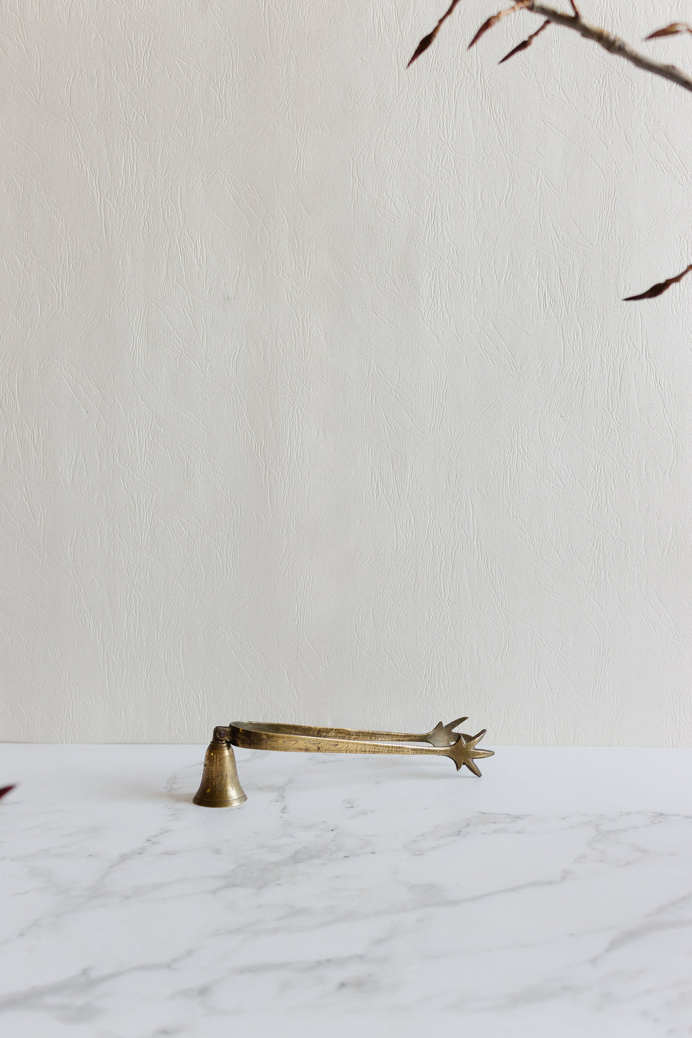 vintage french brass sugar cube claw tongs with bell