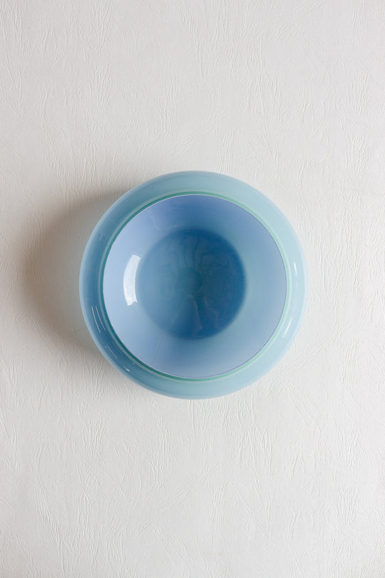vintage french blue opaline bowl