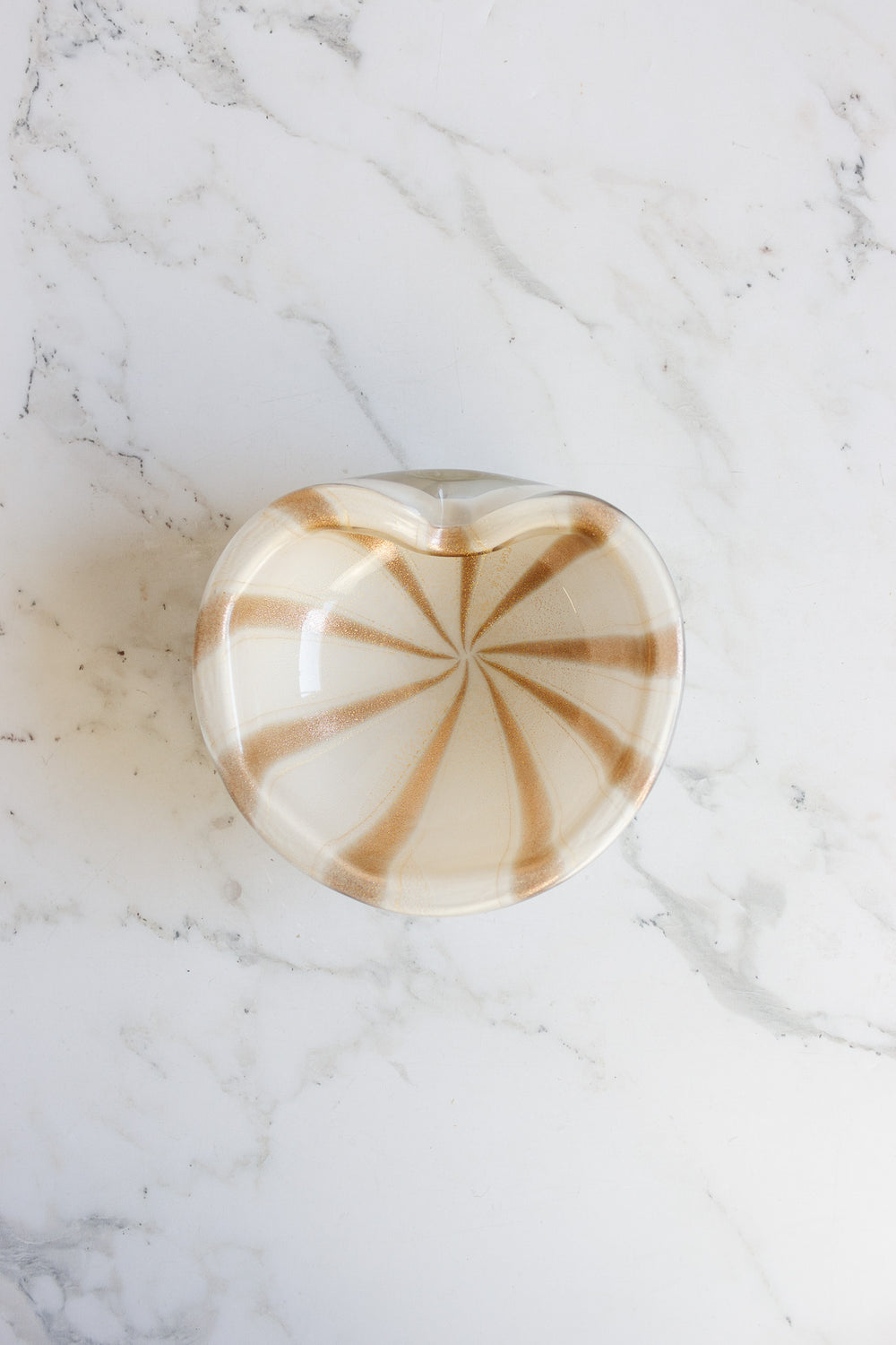 midcentury italian murano Alfredo Barbini circus tent glass bowl