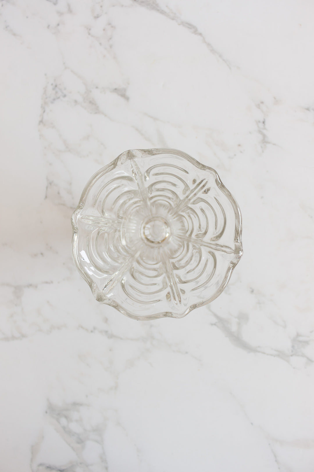 antique french pressed glass florist's vase