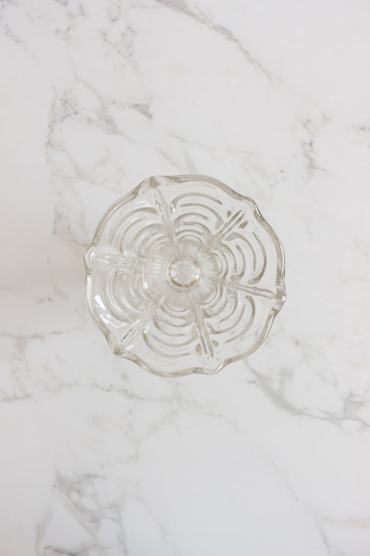 antique french pressed glass florist's vase