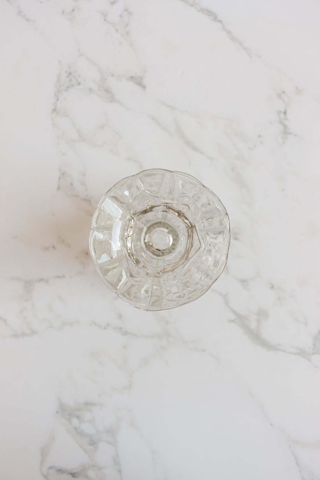 antique french pressed glass florist's vase