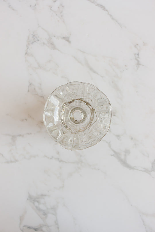 antique french pressed glass florist's vase