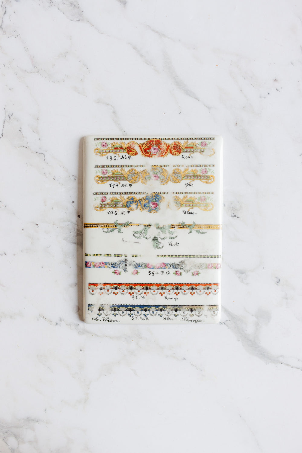 rare duo of antique limoges signed "plaques d'essai"