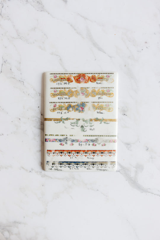 rare duo of antique limoges signed "plaques d'essai"